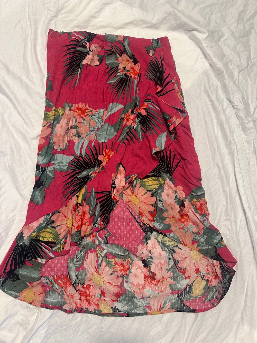 RACHEL Rachel Roy Fuchsia Pink Floral Maxi Skirt